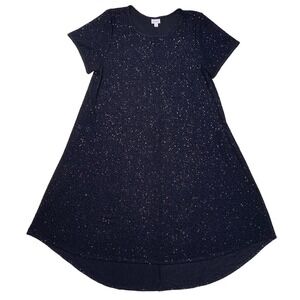 LuLaRoe Womens Dress Carly 3XL Elegant Black Crystals Beading Beads Sparkle 3X